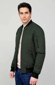 Мужская темно-зеленая куртка-бомбер SB-25285-green