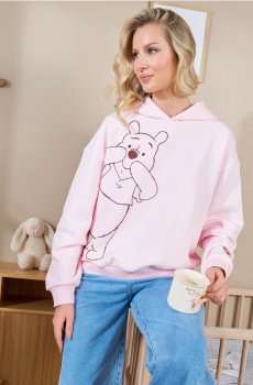 Кофта з принтом Winnie the Pooh - пастельний рожевий