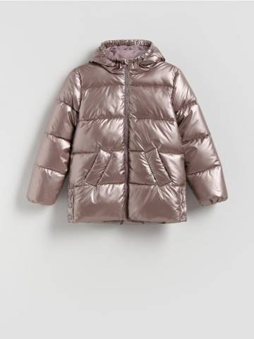 Reserved - Стьобана куртка з металевим блиском - світло-ліловий - 231EX-40X