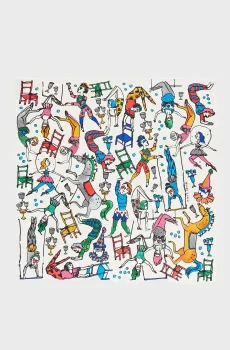 Женский белый платок с узором Белый ONESIZE Bimba Y Lola 242BAPN27.10050