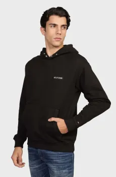 Мужское черное худи MONOTYPE HEAVY TWILL Черный M Tommy Hilfiger MW0MW37224