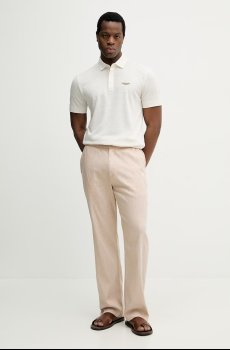 Поло с добавлением льна BOSS BOSS X ASTON MARTIN