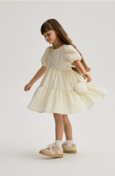 Reserved - GIRLS` DRESS & BAG - нюдовий - 320IB-02X