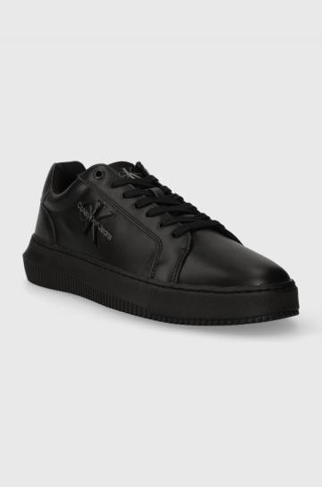 Кожаные кроссовки Calvin Klein Jeans YM0YM00681 CHUNKY CUPSOLE MONOLOGO цвет чёрный Кожаные кроссовки Calvin Klein Jeans YM0YM00681 CHUNKY CUPSOLE MONOLOGO цвет чёрный