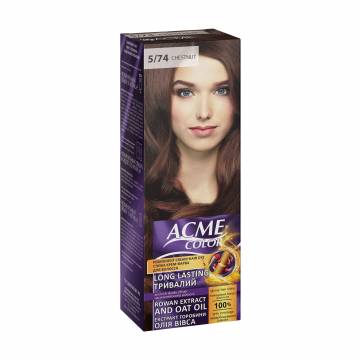 Стойкая крем-краска для волос Acme Color Permanent Cream-Hair Dye 5/74 Chestnut, 115 мл Стойкая крем-краска для волос Acme Color Permanent Cream-Hair Dye 5/74 Chestnut, 115 мл