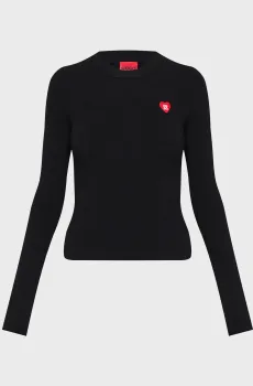 Женский черный джемпер Черный S HUGO 50554317;001