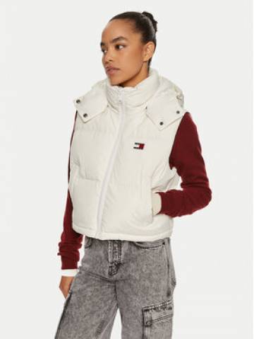 Tommy Jeans Безрукавка Alaska DW0DW18611 Білий Cropped Fit Tommy Jeans Безрукавка Alaska DW0DW18611 Білий Cropped Fit