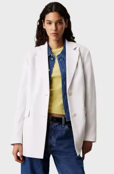 Женский серый жакет ECOVERO TAILORED BACK TIE BLAZER Серый M Calvin Klein Jeans J20J225206