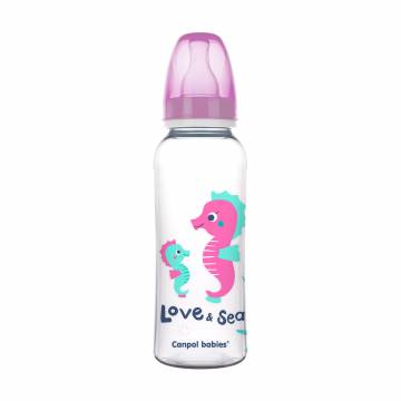Бутылочка для кормления Canpol Babies Love & See с рисунком, от 1 года, розовая, 250 мл (59/400) Бутылочка для кормления Canpol Babies Love & See с рисунком, от 1 года, розовая, 250 мл (59/400)