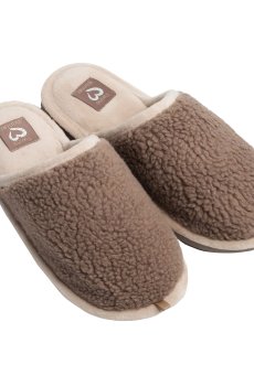 Женские домашние тапочки Twins HS-OZ Yeti коричневые, размер 38-39 (25 см)