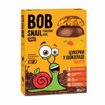 Натуральные конфеты Bob Snail Манго в молочном шоколаде, 60 г Натуральные конфеты Bob Snail Манго в молочном шоколаде, 60 г