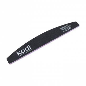 Пилка для ногтей Kodi Professional 120/240 грит полумесяц, черная, 178*28*4 мм Пилка для ногтей Kodi Professional 120/240 грит полумесяц, черная, 178*28*4 мм
