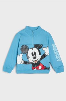 Бавовняний світшот з принтом Mickey Mouse - синій