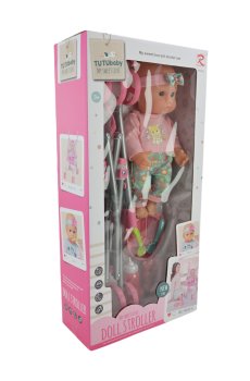 Игровой набор Shantou Jinxing Пупс с коляской и аксессуарами, от 3 лет, 52*25.5*11.5 см (85869)