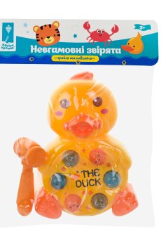 Игрушка логика-стукалка Країна Іграшок Играй и учись Неугомонные зверушки Утка, с молотком, от 3 лет, 16*7*22.5 см (PL-725-32)