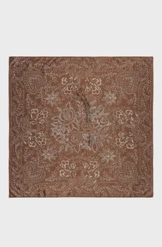 Женский коричневый платок с узором Коричневый ONESIZE Bimba Y Lola 261BAPN42.10600