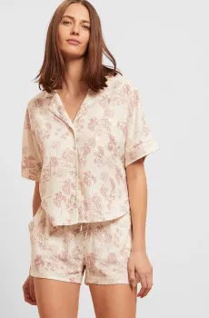 Женская розовая льняная рубашка ALLY Розовый L Etam 6526138