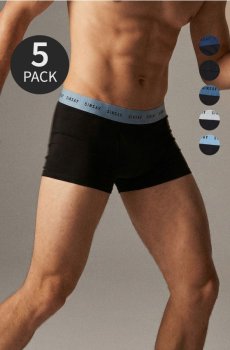 Бавовняні боксерки, набір з 5 штук - чорний