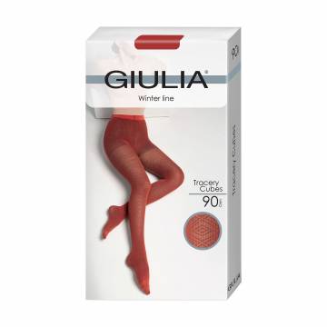 Фантазийные колготки женские Giulia Tracery Cubes с шортиками, 90 DEN, Ceramite, размер 4 Фантазийные колготки женские Giulia Tracery Cubes с шортиками, 90 DEN, Ceramite, размер 4