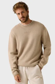 Мужской бежевый джемпер Бежевый L Guess Z5BQ19.Z0960;G9D0