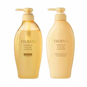 Набор для объема и восстановления волос Shiseido Tsubaki Premium Volume & Repair Kit (шампунь, 450 мл + кондиционер, 450 мл) Набор для объема и восстановления волос Shiseido Tsubaki Premium Volume & Repair Kit (шампунь, 450 мл + кондиционер, 450 мл)
