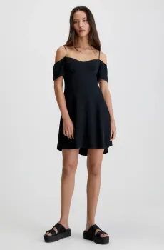 Женское черное платье OFF SHOULDER MINI Черный XS Calvin Klein Jeans J20J221073