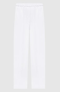 Белые брюки с льном