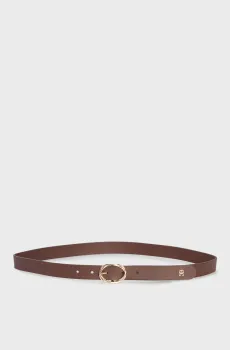 Женский коричневый кожаный ремень CHIC 2.5 Коричневый 75 Tommy Hilfiger AW0AW17932
