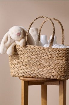 Плетений органайзер для немовлят з відділеннями - бежевий