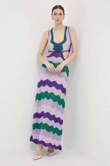Платье Pinko цвет фиолетовый maxi прямое Платье Pinko цвет фиолетовый maxi прямое