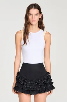 Женская черная юбка-шорты Черный 36 Sandro SFPSH00574_Black