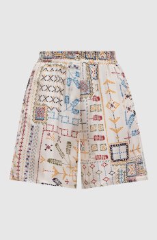 Белые шорты Tumble из шелка