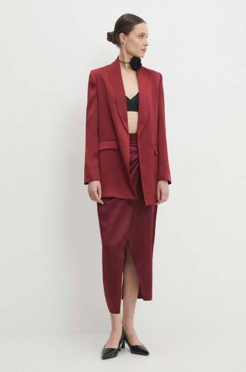 Юбка Answear Lab цвет бордовый maxi карандаш Юбка Answear Lab цвет бордовый maxi карандаш