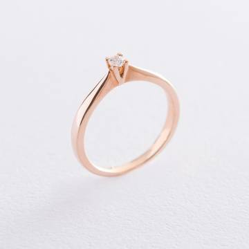 Помолвочное кольцо в красном золоте (куб. цирконий Swarovski) к06239 Помолвочное кольцо в красном золоте (куб. цирконий Swarovski) к06239