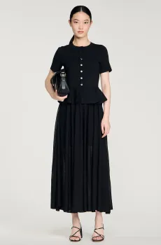 Женское черное платье Черный 34 Sandro SFPRO04677_Black