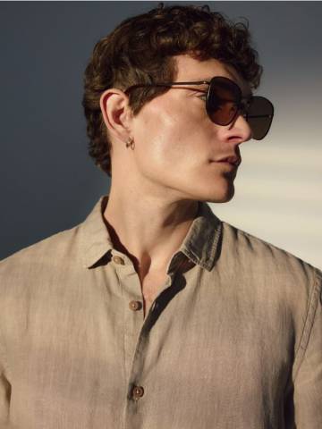 Reserved - Лляна сорочка regular fit - бежевий - 163EG-08X