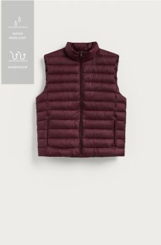 Reserved - Стьобаний жилет, утеплений натуральним пухом - буряковий - 983IR-83X