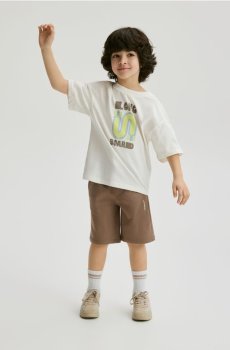 Reserved - Бавовняні шорти - кавовий - 720HN-84X