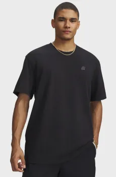 Мужская черная футболка Curry LC Logo Tee Черный XXL Under Armour 6009779-001
