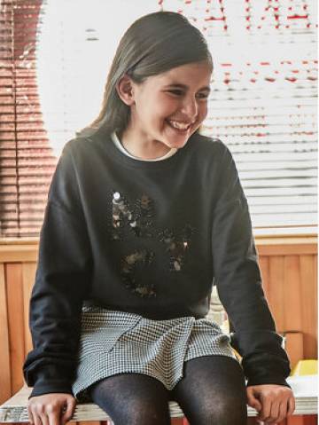 Mayoral Світшот 7472 Чорний Regular Fit Mayoral Світшот 7472 Чорний Regular Fit