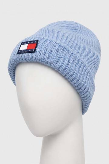 Шапка с примесью шерсти Tommy Jeans из толстого трикотажа Шапка с примесью шерсти Tommy Jeans из толстого трикотажа