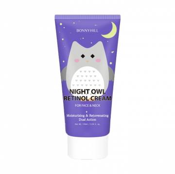Ночной крем для лица и шеи Bonnyhill Night Owl Retinol Cream с ретинолом, 170 мл Ночной крем для лица и шеи Bonnyhill Night Owl Retinol Cream с ретинолом, 170 мл