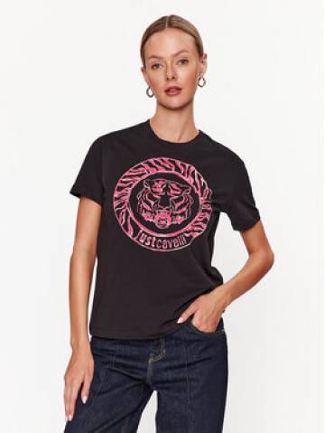 Just Cavalli Футболка 75PAHF01 Чорний Regular Fit Just Cavalli Футболка 75PAHF01 Чорний Regular Fit