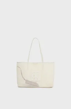 Женская белая сумка EMBLEM MESH Белый ONESIZE Calvin Klein LV04F3380G