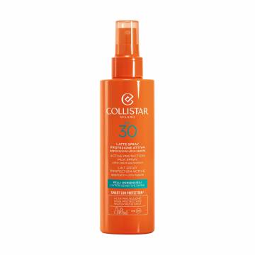 Солнцезащитный молочко-спрей для тела Collistar Sun Care Active Protection Milk Spray Ultra-Rapid Application SPF 30, 200 мл Солнцезащитный молочко-спрей для тела Collistar Sun Care Active Protection Milk Spray Ultra-Rapid Application SPF 30, 200 мл