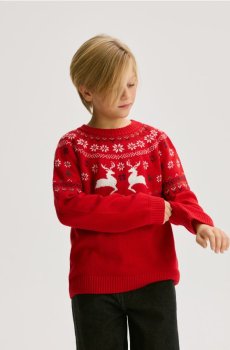 Reserved - Різдвяний светр - червоний - 653FH-33X