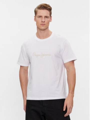 Pepe Jeans Футболка Chris PM509207 Білий Slim Fit Pepe Jeans Футболка Chris PM509207 Білий Slim Fit