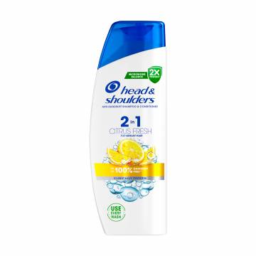 Шампунь против перхоти Head & Shoulders Цитрус, 2-в-1, для жирных волос, 330 мл Шампунь против перхоти Head & Shoulders Цитрус, 2-в-1, для жирных волос, 330 мл