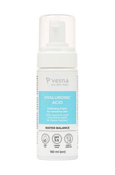 Очищающая пенка Vesna Pro Skin Hyaluronic Acid Cleansing Foam для чувствительной кожи лица, 150 мл