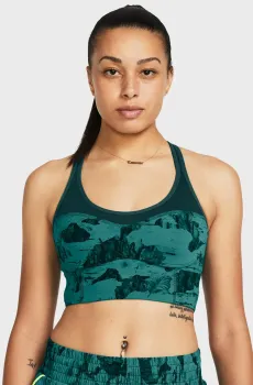 Женский бирюзовый топ Pjt Rck LG LL Infty Pt Bra Бирюзовый XS Under Armour 1384161-722